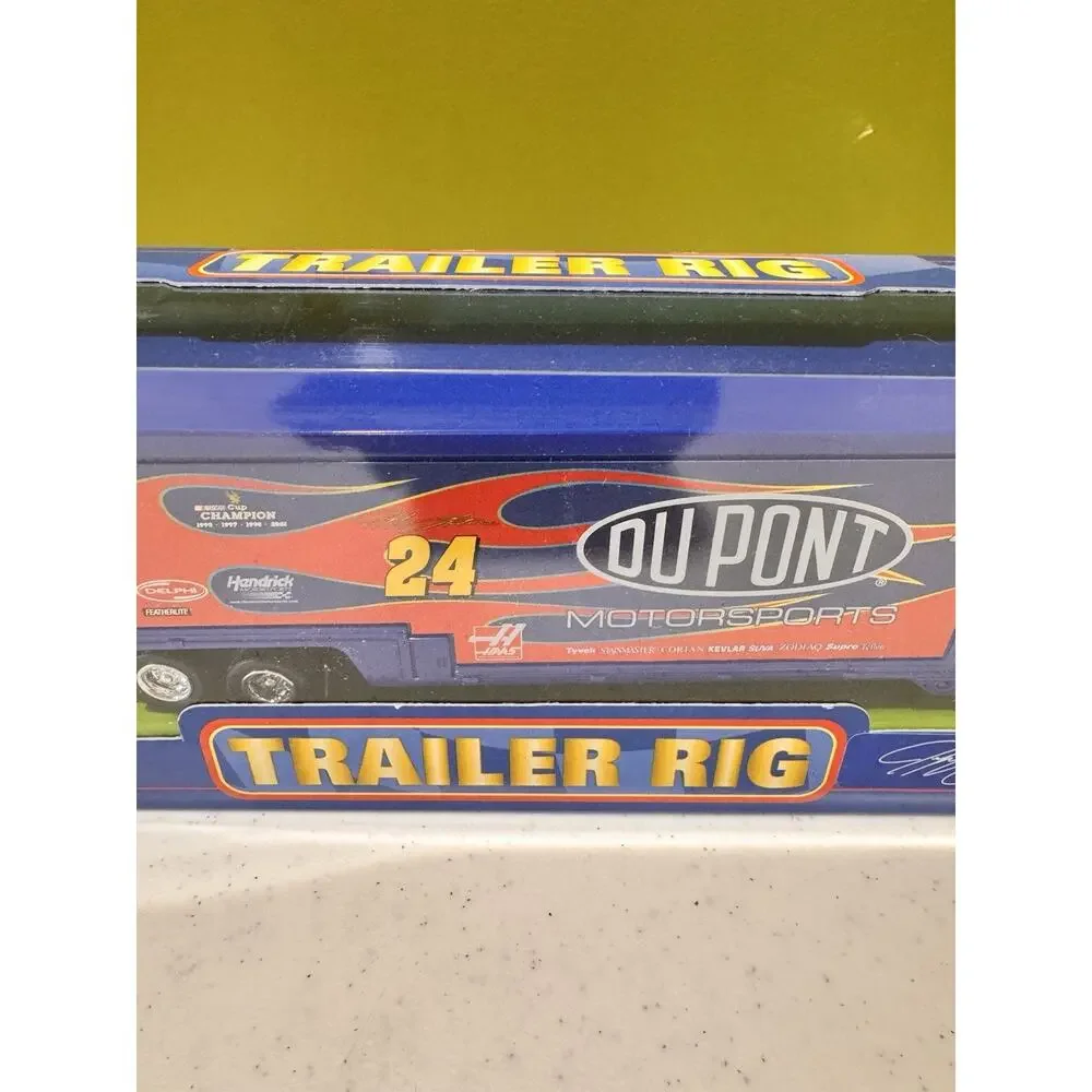 Vtg Nascar Winners Circle Jeff Gordon #24 Dupont Trailer Rig Die-Cast 1:64 Flame